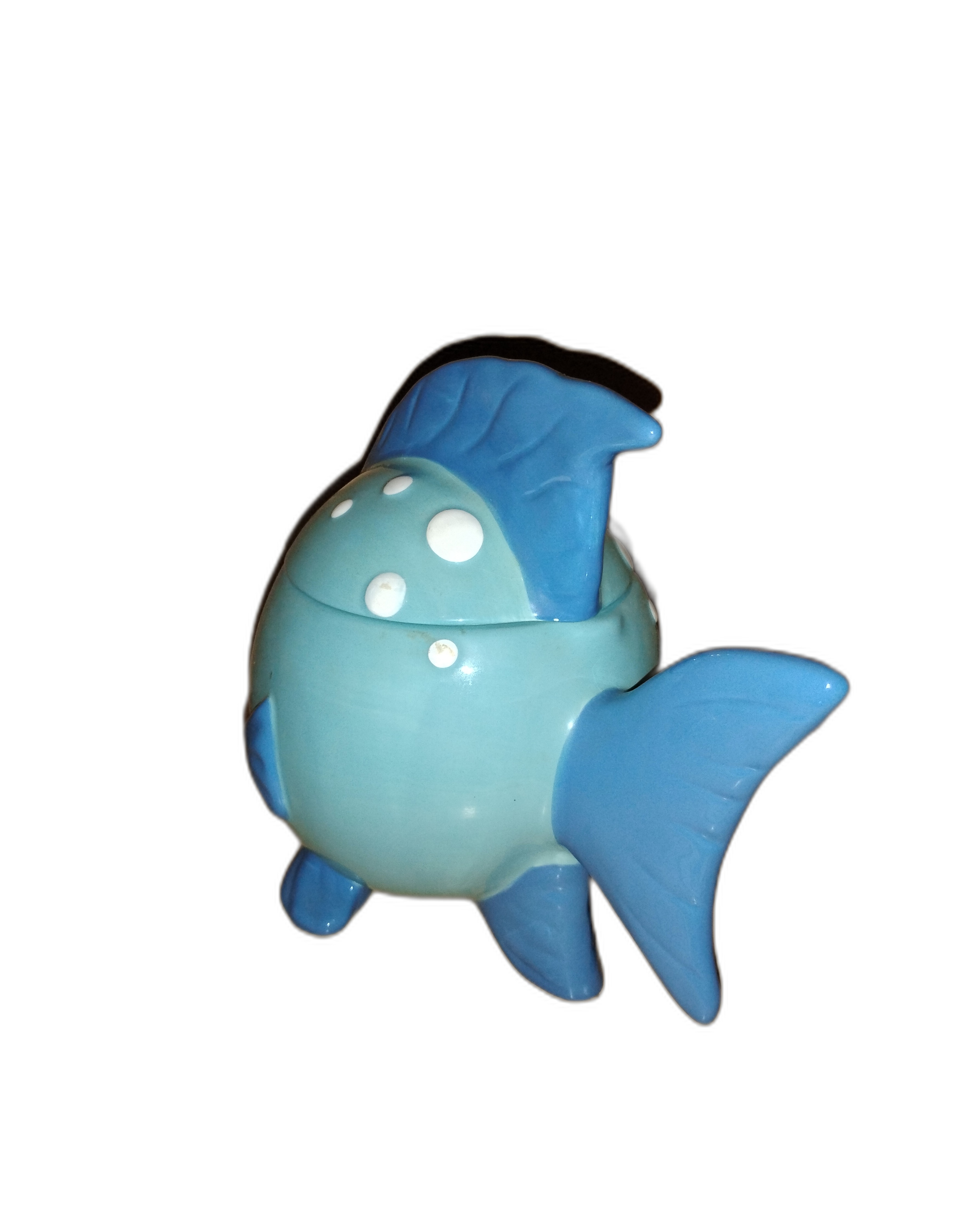 Blue and White Fish Cookie Jar