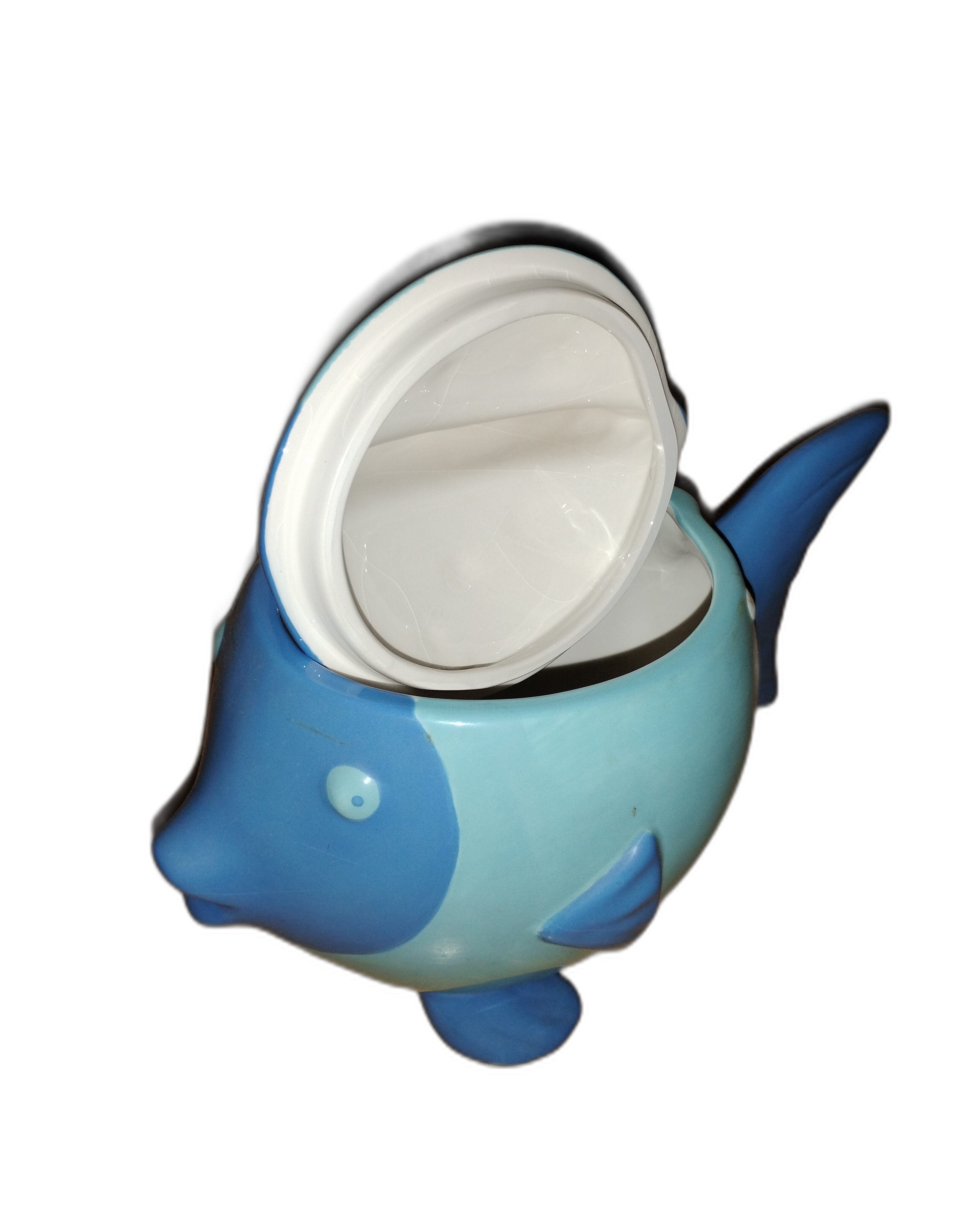 Blue and White Fish Cookie Jar