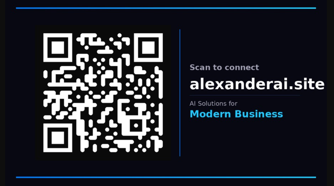 QR Code Display Sign - Alexander AI Solutions
