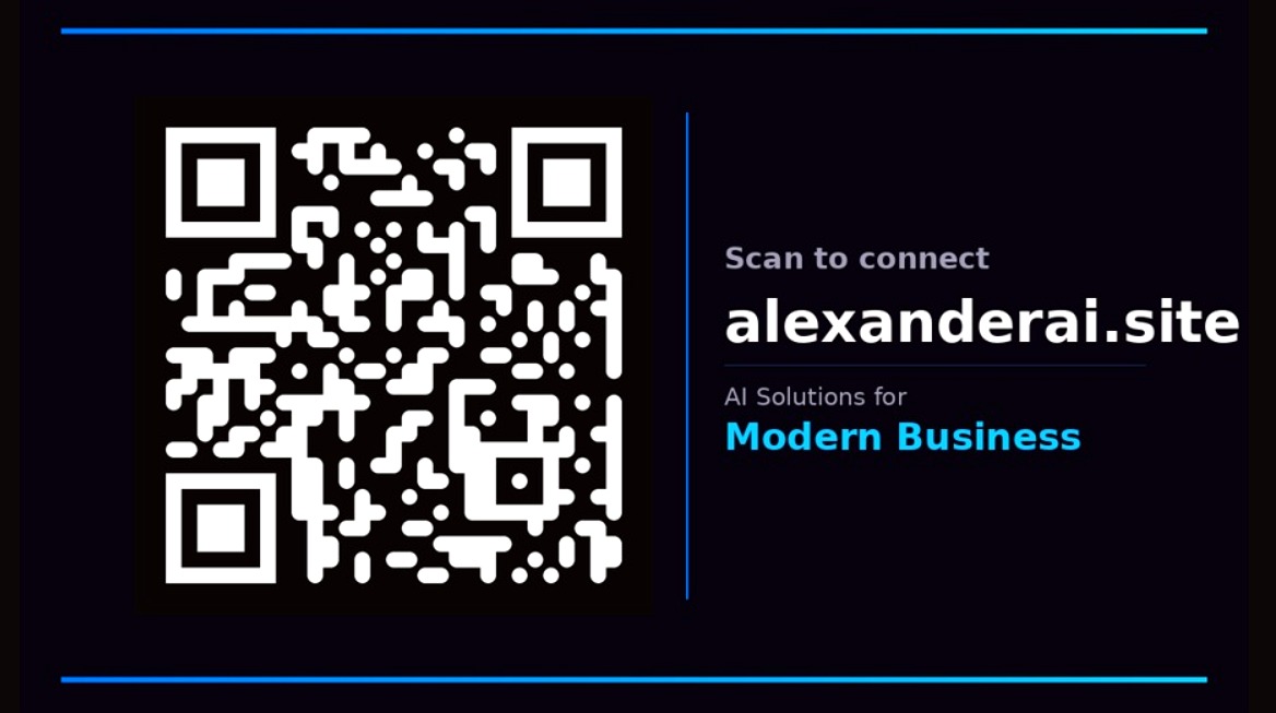 QR Code Display Sign - Alexander AI Solutions