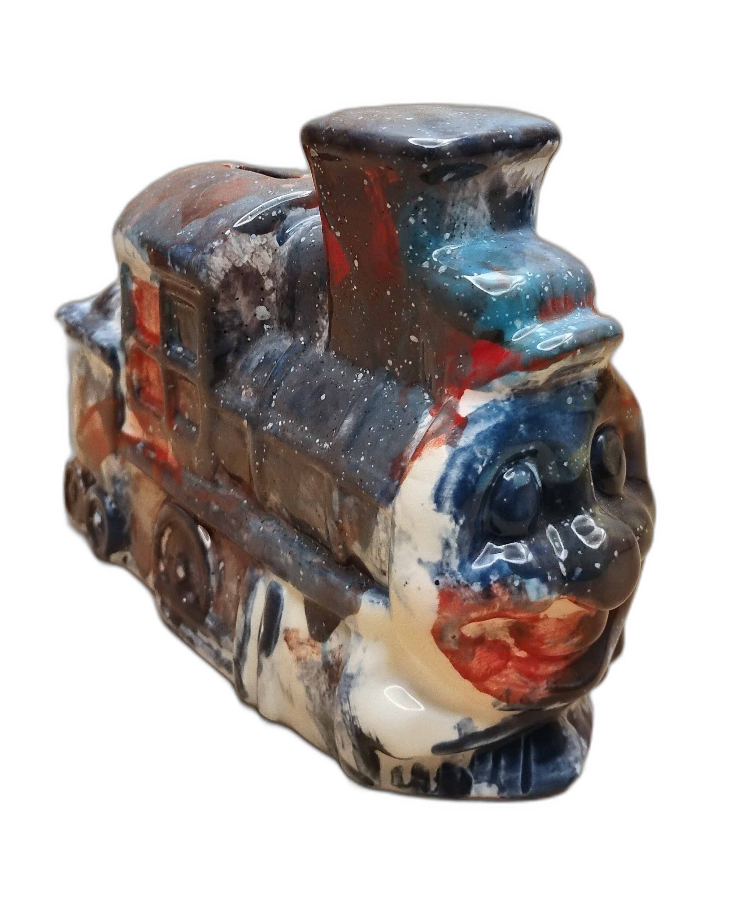 Vintage Ceramic Train Piggy Bank
